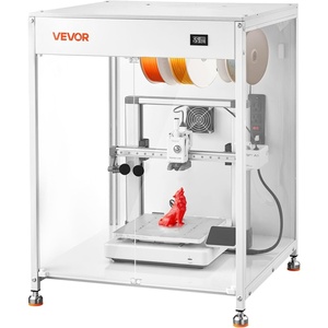 VEVOR 3D Printer Enclosure with Ventilation, Dustproof Waterproof Transparent Acrylic 3D Printer Tent, Constant Temperature Protective Case with LED, Compatible with Bambu Lab, Ender, Neptune, Kobra