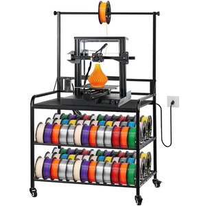 VEVOR 3D Printer Filament Storage Rack, 5 Tier Heavy Duty Storage Shelves for 3D Printing Filaments, Filament Spool Holders Racks for 3D Printing Studio, Home Studio, Office, Workshop (Shelf Only)(29.13 x 23.23 x 59.06/59.64 in)