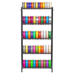 VEVOR 3D Printer Filament Storage Rack, 5 Tier Heavy Duty Storage Shelves for 3D Printing Filaments, Filament Spool Holders Racks for 3D Printing Studio, Home Studio, Office, Workshop (Shelf Only)(25.00 x 12.59 x 51.18 in)