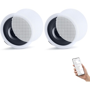 VEVOR 4 PCs 6.5” Bluetooth Ceiling Speakers, 600W Flush Mount Ceiling & in-Wall Speaker System with 8Ω Impedance 89dB Sensitivity, for Home Kitchen Living Room Bedroom or Covered Outdoor Porches(8″ 2 Pieces)