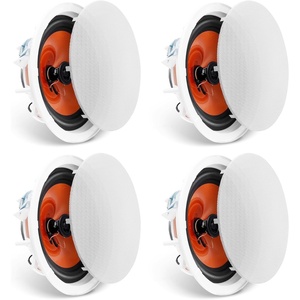 VEVOR 4 PCs 8 Inch in Ceiling Speakers, 400W Flush Mount Ceiling & in-Wall Speakers System with 8″ Woofer,1″ Tweeter, for Home Kitchen Living Room Bedroom or Covered Outdoor Porches(100W*4)
