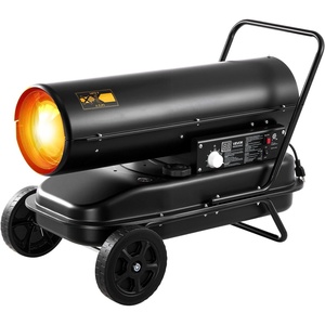 VEVOR 45000 BTU Forced Air Kerosene Diesel Heater, Portable Torpedo Space Heater W/Handle, Blower-Type for Jobsite/Garage/Warehouse/Workshop Construction/Outdoor Heating,Black(125 000 BTU)