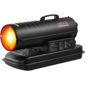 VEVOR 45000 BTU Forced Air Kerosene Diesel Heater, Portable Torpedo Space Heater W/Handle, Blower-Type for Jobsite/Garage/Warehouse/Workshop Construction/Outdoor Heating,Black(45 000 BTU)