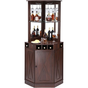 VEVOR 55 Inch Industrial Bar Cabinet, Wine Table for Liquor and Glasses, Sideboard Buffet Cabinet with Wine Rack, Freestanding Farmhouse Wood Coffee Bar Cabinet for Living Room, Home Bar, and Kitchen(14.8″D x 13″W x 72.4″H)