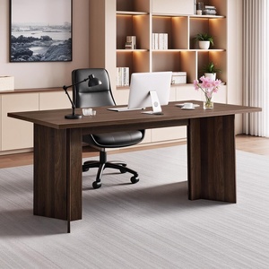 VEVOR 60″ Executive Desk with Drawers, Farmhouse Home Office Desk with Charge Station, Keyboard Tray, File Storage Cabinet, 200 LBS Load Capacity Wood Table, Easy Assembly, for Work Study, Walnut(Walnut)