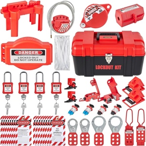 VEVOR 60pcs Lockout Tagout Kit, 14 Padlocks, 3 Hasps, 40 Tags, 40 Ties, 5 Expansion Kits, Lockout Station Board, Metallic, Industrial & Electrical Safety(42pcs Set)
