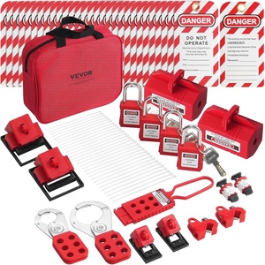 VEVOR 60pcs Lockout Tagout Kit, 14 Padlocks, 3 Hasps, 40 Tags, 40 Ties, 5 Expansion Kits, Lockout Station Board, Metallic, Industrial & Electrical Safety(47pcs Set)