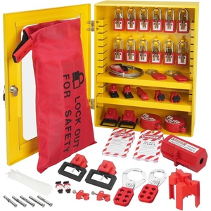 VEVOR 60pcs Lockout Tagout Kit, 14 Padlocks, 3 Hasps, 40 Tags, 40 Ties, 5 Expansion Kits, Lockout Station Board, Metallic, Industrial & Electrical Safety(59pcs Set)