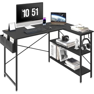 VEVOR 63” Electric L Shaped Standing Desk, 3 Memory Height, 2-Tier Corner Table with 4 Drawers Storage, 2 Hooks & Cable Hole, Heavy Duty Carbon Steel Sit Stand Computer Workstation, Easy to Assemble(47 inch)