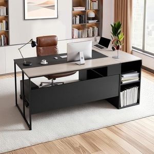 VEVOR 63″ L-Shaped Executive Desk, Large Office Desk with Drawers, File Storage Cabinet, Detachable 350 LBS Load Capacity Corner Table, Easy Assembly, Business Furniture Workstation for Home Office(71*53″)