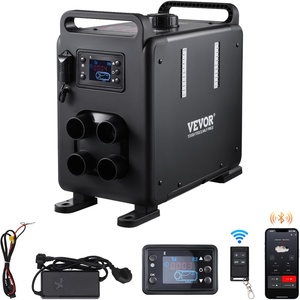 VEVOR 8KW Diesel Air Heater, 12V/24V All in One, Bluetooth APP Control, Remote Control and Display Screen, CO Alarm, Fast Heating Vertical Portable for Vehicles, Garage(Black)
