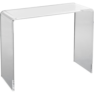 VEVOR Acrylic Side Table Set of 2, Clear End Table, 18mm Thicker, 18″ H Modern Nightstand Used in Living Room & Bedroom, Bathroom, Home Decor, for Drink, Coffee, Snack, One-Piece No Assembly Required(Console Table)