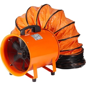 VEVOR Air Mover Blower Fan 10 Inch, 1893CFM 380W with 33ft Flexible Duct, Industrial Portable Ventilator Blower/Exhaust(12in-16ft)