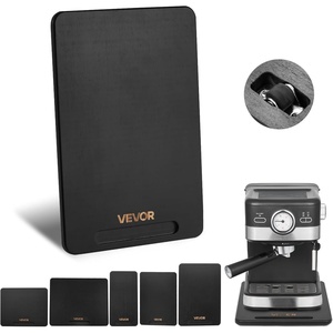 VEVOR Appliance Slider, Medium 14 x 9.5-inch, Rolling Sliding Tray with Silent Rubber Wheels & Hollow Handle, Easy to Clean, Appliance Rolling Tray for Coffee Maker, Kitchen Countertop, Black(Black)