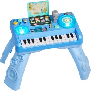 VEVOR Baby DJ Playset for Toddlers 6-18 Months, Educational Musical Table Toys with 133 Sound Sources, Recording and LED DJ Turntable, Baby Activity Table for Birthday, for Kids Aged 6-18 Months(DJ Playset 11”H)