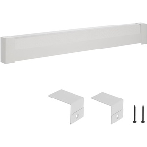 VEVOR Baseboard Heater Covers, Basic Series 5 ft Standard Electric Heating Unit Front Cover for Home Improvement, Heavy-duty Steel, Easy Installation for Bedroom Replacing Old Cover, White
