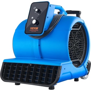 VEVOR Blower Fan, Low Profile Air Mover Carpet Dryer, 1000 CFM, 2 Speeds, Multi-Angle Airflow, Lightweight Portable for Crawlspaces, Attics, Basements, Bathrooms, Water Damage Restoration, Blue(4000 CFM (1 HP))