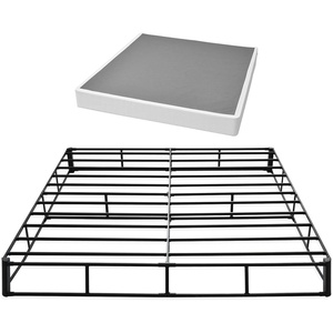 VEVOR Box Spring, King Size Bed Frame with Washable Fabric Cloth, Heavy Duty Metal Frame for King Bed, 9.1 in Mattress Foundation, 3500 lbs Max Weight Capacity, Easy Assembly, 79.1 x 75.8 x 9.1 in(King (9.1″ High))