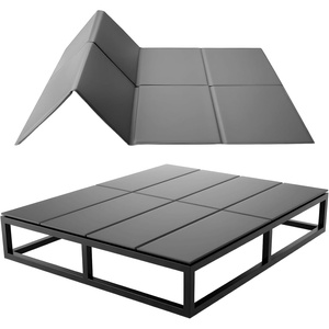 VEVOR Bunkie Board, Twin Size 75 x 37.8 in, Foldable Bed Board Under Mattress with Hook-and-Loop Straps, PP Core with 600D Oxford Fabric, Anti-Sag for Metal Frames, Bunk Beds, and Sleeper Sofas(Queen)
