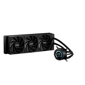 VEVOR CPU Liquid Cooler, AIO CPU Water Cooler – 240mm PWM Fans & Pump, Freestyle Images, GIFS, MP4, ℃ or Speed in 1.8” LCD Display, Fits Intel 115X/1366/2011/1700/1200, AMD AM4/AM5(360 mm PWM Fans)