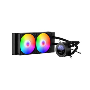 VEVOR CPU Liquid Cooler, AIO CPU Water Cooler – 240mm PWM Fans & Pump, Freestyle Images, GIFS, MP4, ℃ or Speed in 1.8” LCD Display, Fits Intel 115X/1366/2011/1700/1200, AMD AM4/AM5(240 mm PWM Fans  ARGB Light)