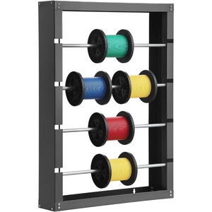 VEVOR Cable Dispenser, Floor or Stud Mounted, Wire Spool Rack, Portable Wire Rack Dispenser with Anti-Slip Metal Handle for Wiring Transport, Swivel Eyelet, for Electrical, Industrial and Retail Use(Wire Spool Rack)