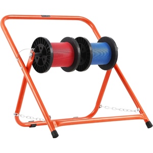 VEVOR Cable Dispenser, Floor or Stud Mounted, Wire Spool Rack, Portable Wire Rack Dispenser with Anti-Slip Metal Handle for Wiring Transport, Swivel Eyelet, for Electrical, Industrial and Retail Use(Cable Caddy)