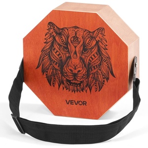 VEVOR Cajon Box Drum, with Internal Snare Wires, Compact and Lightweight Wooden Percussion Box, Birch Wood Drum Musical Instrument with Silicone Feet, for Beginners and Professionals, 10 x 10 x 15 in(Portable Octagon – Strings – 11.6 x 11.6 x 4 in)