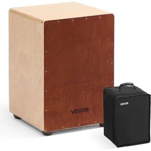 VEVOR Cajon Box Drum, with Internal Snare Wires, Compact and Lightweight Wooden Percussion Box, Birch Wood Drum Musical Instrument with Silicone Feet, for Beginners and Professionals, 10 x 10 x 15 in(Standard – Snares – 12 x 12 x 17 in – With Bag)