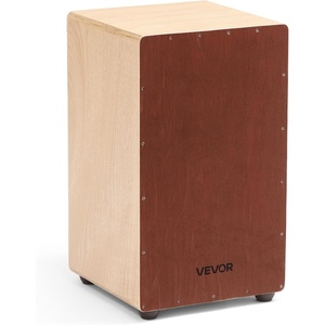 VEVOR Cajon Box Drum, with Internal Snare Wires, Compact and Lightweight Wooden Percussion Box, Birch Wood Drum Musical Instrument with Silicone Feet, for Beginners and Professionals, 10 x 10 x 15 in(Large – Snares – 12 x 12 x 20 in – No Bag)