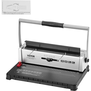 VEVOR Coil Binding Machine, Manual Book Maker 34-Holes Binding 120 Sheets, Punch Binder with Adjustable Side Margin, for Letter Size, A4, A5(Coil Binding)