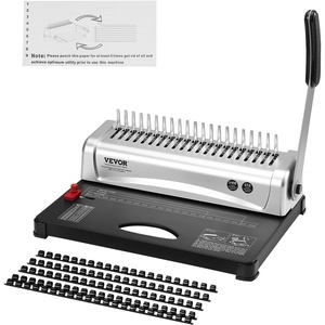 VEVOR Coil Binding Machine, Manual Book Maker 34-Holes Binding 120 Sheets, Punch Binder with Adjustable Side Margin, for Letter Size, A4, A5(Comb Binding)