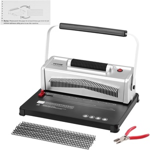 VEVOR Coil Binding Machine, Manual Book Maker 34-Holes Binding 120 Sheets, Punch Binder with Adjustable Side Margin, for Letter Size, A4, A5(Electric Binding)