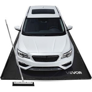 VEVOR Containment Mat, 7 ft 9 in x 18 ft, Non-Slip PVC Garage Floor Mat with a Cleaning Squeegee, Heavy Duty Durable Waterproof Containment Protection from Snow, Rain and Mud for Cars Parking, Black(8 ft 6 in x 20 ft)