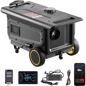 VEVOR Diesel Heater, 8KW, DC 12V/24V, All in One Portable Diesel Air Heater with Bluetooth APP Control, Remote Control and LCD Screen, Trolley Design, 1.3 Gal Fuel Tank for Trucks, Vans, RVs, Campers