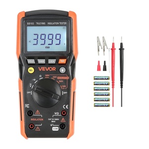 VEVOR Digital Multimeter, 4000-Count TRMS Voltmeter Ohmmeter, 1000V AC/DC Voltage Tester with Switchable Auto/Manual Range for Voltage, Resistance, and Continuity Measurment(1000V- No current detection)