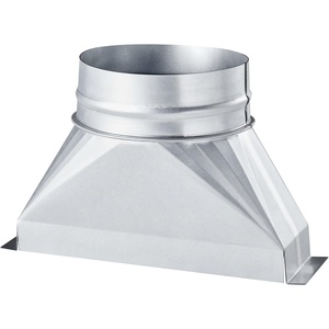 VEVOR Duct Boot, 3-1/4 x 10 x 6 inch Duct End Boot, Galvanized to Round Transition Galvanized Floor Register Tool for Center Ventilation & HVAC System, Easy Installation,Silver (6 in Round Pipe)