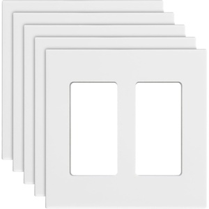 VEVOR Duplex Outlet Covers, 10 Pack 1-Gang Standard Size Wall Plates, Unbreakable and Impact-Resistant Polycarbonate Thermoplastic, Dual Receptacle Faceplate, for Light Receptacle Outlet Switch,White(Decorator)