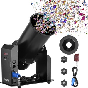 VEVOR Electric Confetti Machine, 1500W Powerful Output Confetti Cannon Launcher, DMX512, Manual & Remote Control, Portable Confe-tti Shooter for Wedding Christmas Party Event Show Stage Nightclub