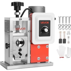VEVOR Electric Wire Stripping Machine, 0.06”-1.42” Automatic Wire Stripper Machine, 370 W, 88 ft/min Wire Stripper with An Extra Manual Crank, 11 Channels Electric Wire Stripper, Copper Stripper(Electric 400W)