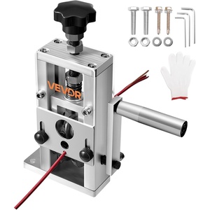 VEVOR Electric Wire Stripping Machine, 0.06”-1.57” Automatic Wire Stripper Machine, 750 W, 98 ft/min Wire Stripper with Visible Stripping Depth Reference, 10 Channels Electric Wire Strip Machine(Hand Crank or Drill Powered)