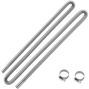 VEVOR Exhaust Hose, 118.1 inch Stainless Steel Exhausts Hose, Diesel Heater Flexible Exhaust Pipe with 2 Hose Clamps, Exhausts Hoses Kit Diesel Heater Accessories for 2KW 5KW 8KW Diesels Heaters