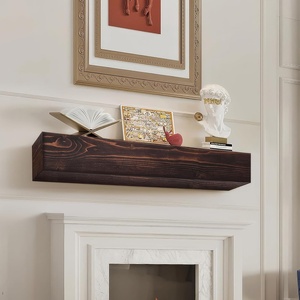 VEVOR Fireplace Mantel, Rustic Brown 60″x8″x6″, 50 lbs Weight Capacity, Natural Wood Mantel for Over Fireplace, Wall Mounted Floating Farmhouse Shelf, Handcrafted Fireplace Mantel for Wall Decor(Rustic Brown)