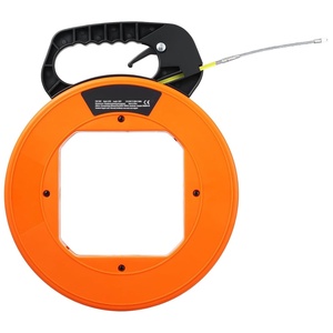 VEVOR Fish Tape, 200 ft, 3/16-inch, Fiberglass Wire Puller with Optimized Housing and Handle, Easy-to-Use Cable Puller Tool, Flexible Wire Fishing Tools for Wall and Electrical Conduit, Non-Conductive(100 ft  1/6-inch)