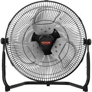 VEVOR Floor Fan, 3 Speeds High Velocity Heavy Duty 18 Inch Industrial Fan, 4000 CFM 360° Adjustable Tilt 19.69 ft/sec Airflow Large Metal Fan, for Home, Gym, Office, Garage, Commercial Shop & Bedroom(14in Floor Fan)