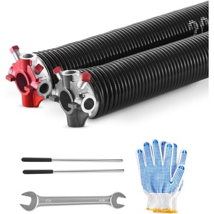 VEVOR Garage Door Torsion Springs, 16000 Cycles, Pair of 0.25 x 2 x 30inch, Garage Door Springs with Non-Slip Winding Bars, Mounting Tool and Gloves, Electrophoresis Coated, for Replacement(0.207 x 2 x 24 Inch)
