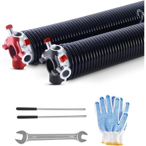 VEVOR Garage Door Torsion Springs, 16000 Cycles, Pair of 0.25 x 2 x 30inch, Garage Door Springs with Non-Slip Winding Bars, Mounting Tool and Gloves, Electrophoresis Coated, for Replacement(0.225 x 2 x 27 Inch)