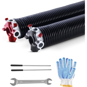 VEVOR Garage Door Torsion Springs, 16000 Cycles, Pair of 0.25 x 2 x 30inch, Garage Door Springs with Non-Slip Winding Bars, Mounting Tool and Gloves, Electrophoresis Coated, for Replacement(0.234 x 2 x 28 Inch)