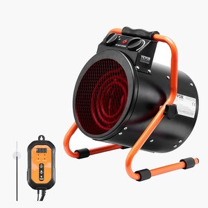 VEVOR Greenhouse with Thermostat, 1500W Fast Heating with Overheat Protection, 2-Speed Setting Small Grow Tent Heater, Electric Portable Heater Fan for Green House, Flower Room, Workplace