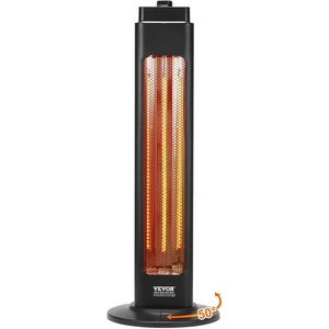 VEVOR Hanging Patio Heater, 1500W Electric Space Infrared Heater, IP34 Protection with 23.6 inch Pull Cord & Adjustable Chain, for Porch,Patio,Dining Room,Studio Outdoor/Indoor(Tower)
